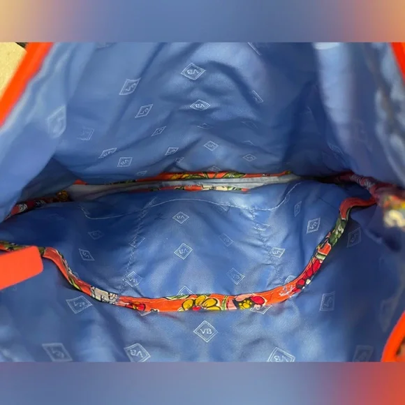 Vera Bradley Summer Crossbody Purse Peach Floral EUC Clean - Picture 11 of 11